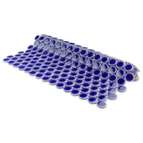 Merola Tile Hudson Penny Round Cobalt 12 in. x 12-5/8 in. x 5 mm Porcelain Mosaic Tile (10.74 sq. ft. / case)
