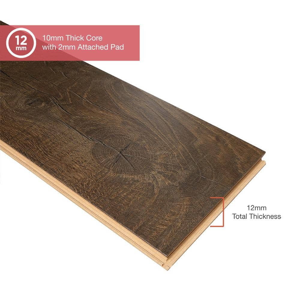 Pergo Outlast+ Cocoa Walters Oak 12 mm T x 7.4 in. W Waterproof Laminate Wood Flooring (19.63 sq. ft./case)