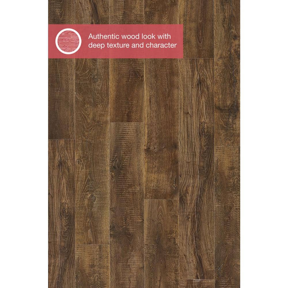 Pergo Outlast+ Cocoa Walters Oak 12 mm T x 7.4 in. W Waterproof Laminate Wood Flooring (19.63 sq. ft./case)