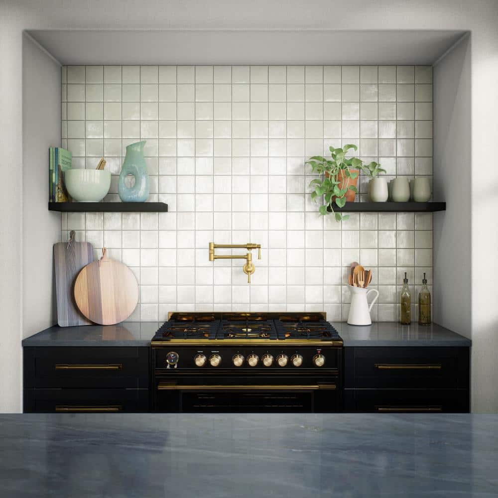 Daltile Artcrafted Coconut 4 in. x 4 in. Glazed Ceramic Wall Tile (5.67 sq. ft./case)