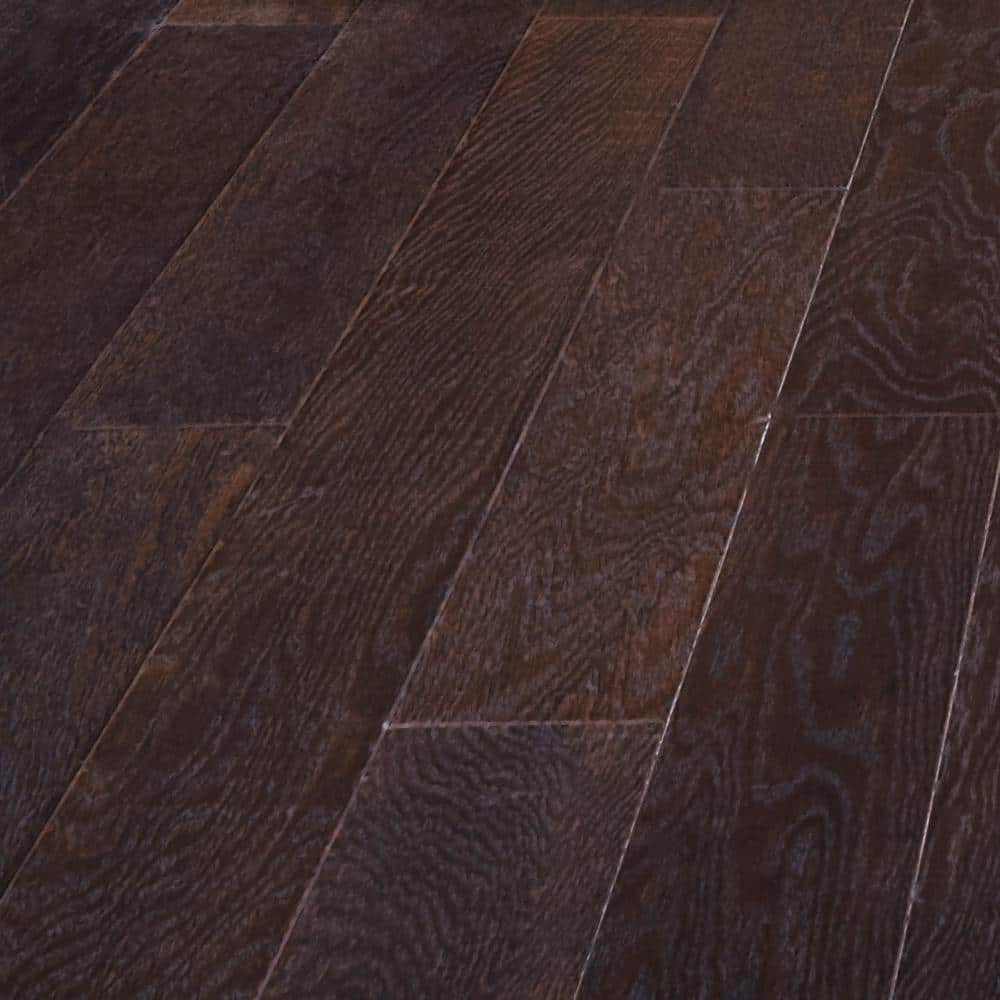 HOMELEGEND Coffee White Oak 3/8 in. T x 5 in. W Wire Brushed Engineered Hardwood Flooring (19.7 sqft/case)