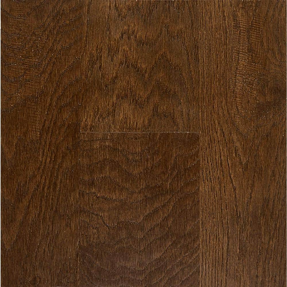 OptiWood Cognac Oak 1/3 in. T x 7.5 in. W Click Lock Wire Brushed Engineered Hardwood Flooring (17.5 sq.ft./case)
