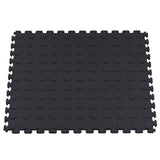 Norsk Multi-Purpose Black 18.3 in. x 18.3 in. PVC Garage Flooring Tile with Raised Coin Pattern (6-Pieces)