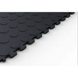 Norsk Multi-Purpose Black 18.3 in. x 18.3 in. PVC Garage Flooring Tile with Raised Coin Pattern (6-Pieces)