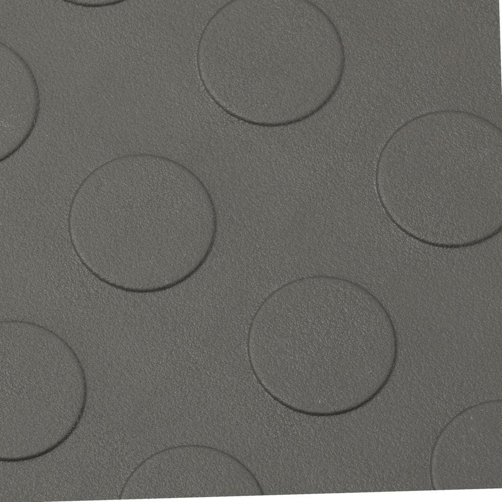 Norsk Multi-Purpose 18.3 in. x 18.3 in. Dove Gray PVC Garage Flooring Tile with Raised Coin Pattern (6-Pieces)
