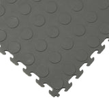 Norsk Multi-Purpose 18.3 in. x 18.3 in. Dove Gray PVC Garage Flooring Tile with Raised Coin Pattern (6-Pieces)