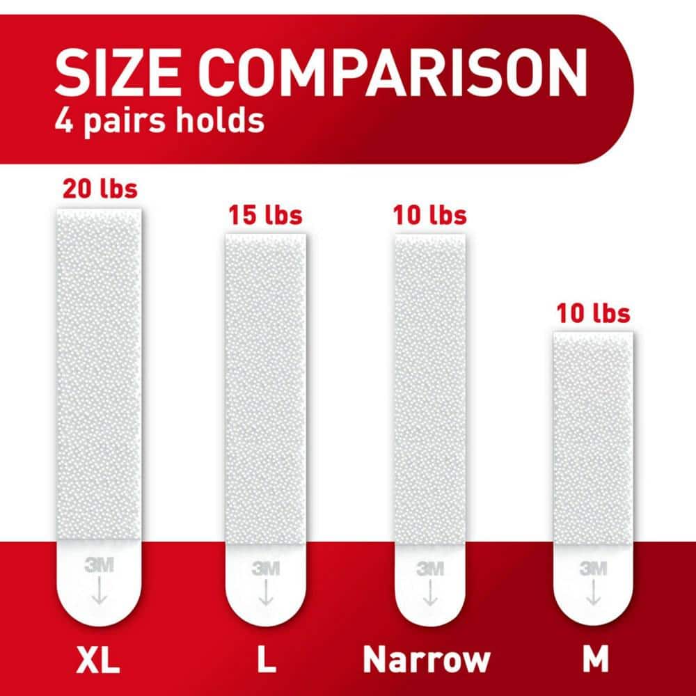 3M Command Small Picture Hanging Strips, Gallery Wall Value Pack, 16 Pairs Hold up to 4 lbs per 4 pairs (17205-16ES)