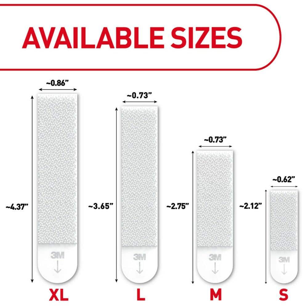 3M Command Large Picture Hanging Strips, White, 6 Pairs (Holds up to 16 lbs)