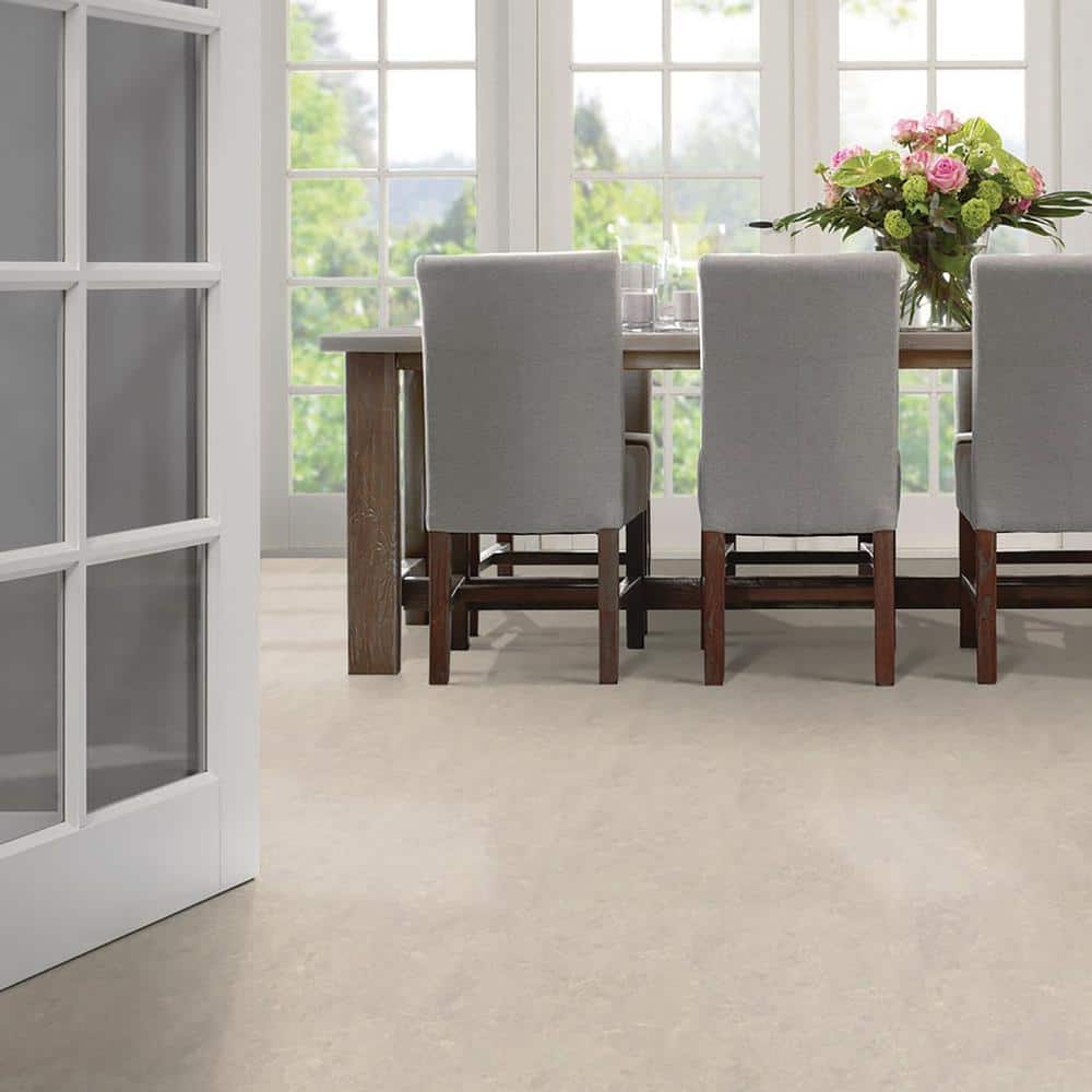 Marmoleum Cinch Loc Seal Concrete 9.8 mm Thick x 11.81 in. Wide X 11.81 in. Length Laminate Floor Tile (6.78 sq. ft/Case)