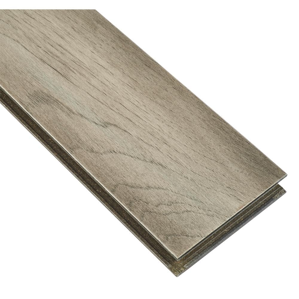 Bruce Hydropel Cool Gray Hickory 7/16 in. T x 5 in. W Waterproof Click Lock Engineered Hardwood Flooring (22.6 sq.ft./ctn)