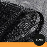 Coolaroo 6 ft. x 15 ft. Black Privacy Fence Screen HDPE Fabric with Knitted Eyelets for Chain Link Garden Fence