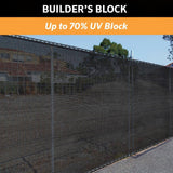 Coolaroo 6 ft. x 100 ft. Black Privacy Fence Screen HDPE Fabric with Knitted Eyelets for Chain Link Garden Fence
