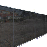 Coolaroo 6 ft. x 100 ft. Black Privacy Fence Screen HDPE Fabric with Knitted Eyelets for Chain Link Garden Fence
