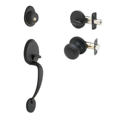 Schlage 
    Plymouth Antique Brass Single Cylinder Deadbolt with Left Handed Accent Lever Door Handleset - Super Arbor