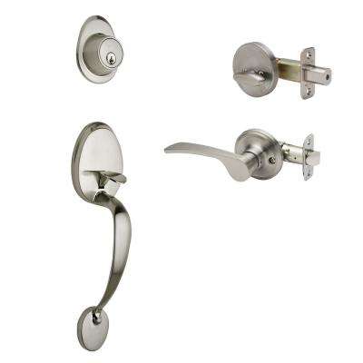 Delaney 
    Italian Collection Briona Single Cylinder Edged Bronze Door Handleset with Canova Interior Right-Hand - Super Arbor