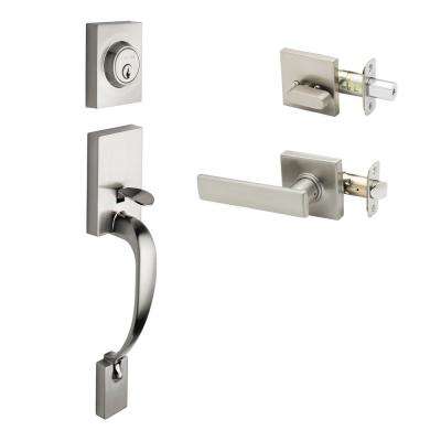 Nostalgic Warehouse 
    New York Plate 2-3/8 in. Backset Antique Brass C Grip Entry Set New York Knob - Super Arbor