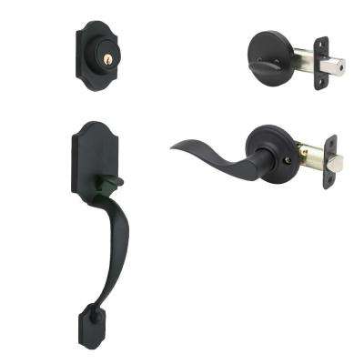 Delaney 
    Capri Solid Polished Brass Single Cylinder Entry Door Handleset - Super Arbor