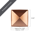 4  in. x 4  in. Copper Pyramid Post Point