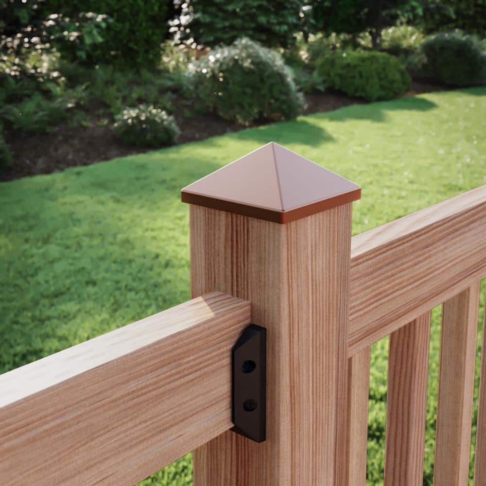 4  in. x 4  in. Copper Pyramid Post Point