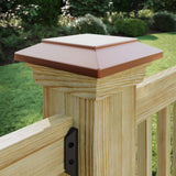 Deckorators 6 in. x 6 in. Victoria Copper Plateau Pressure Treated Wood Post Cap