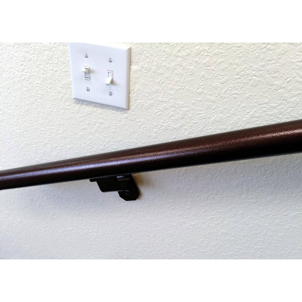 EZ Handrail 3 ft. Copper Vein Aluminum Round with Curved Ends Handrail Kit