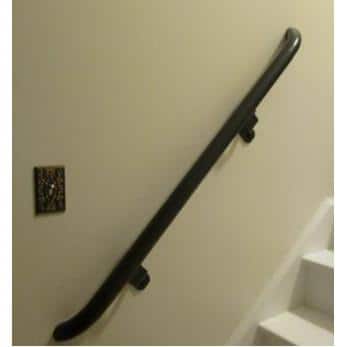 EZ Handrail 3 ft. Copper Vein Aluminum Round with Curved Ends Handrail Kit