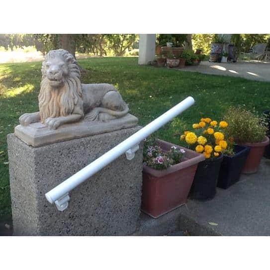 EZ Handrail 6 ft. Copper Vein Aluminum Round Straight Handrail Kit
