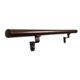 EZ Handrail 6 ft. Copper Vein Aluminum Round Straight Handrail Kit