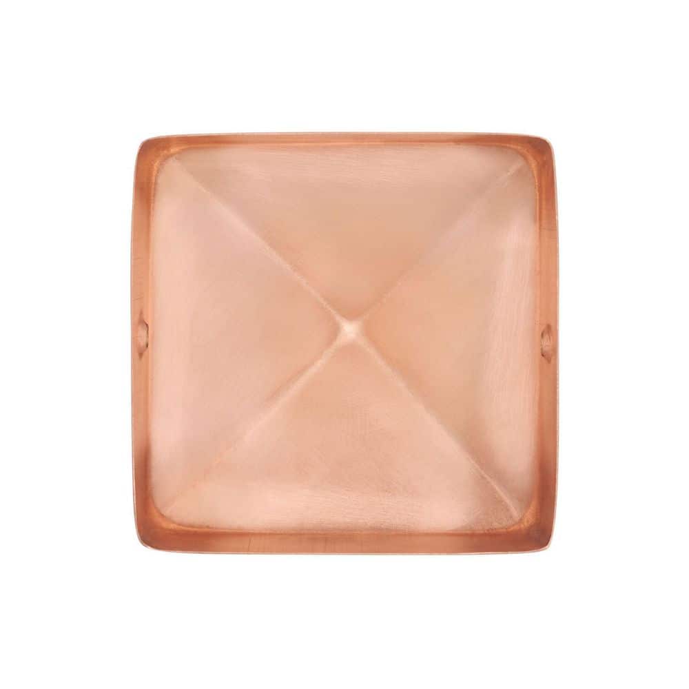 Protectyte 4 in. x 4 in. Copper Pyramid Slip Over Fence Post Cap (For Rough Cut Post)