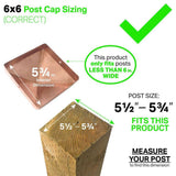 Protectyte 6 in. x 6 in. Copper Pyramid Slip Over Fence Post Cap