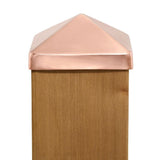 Protectyte 6 in. x 6 in. Copper Pyramid Slip Over Fence Post Cap
