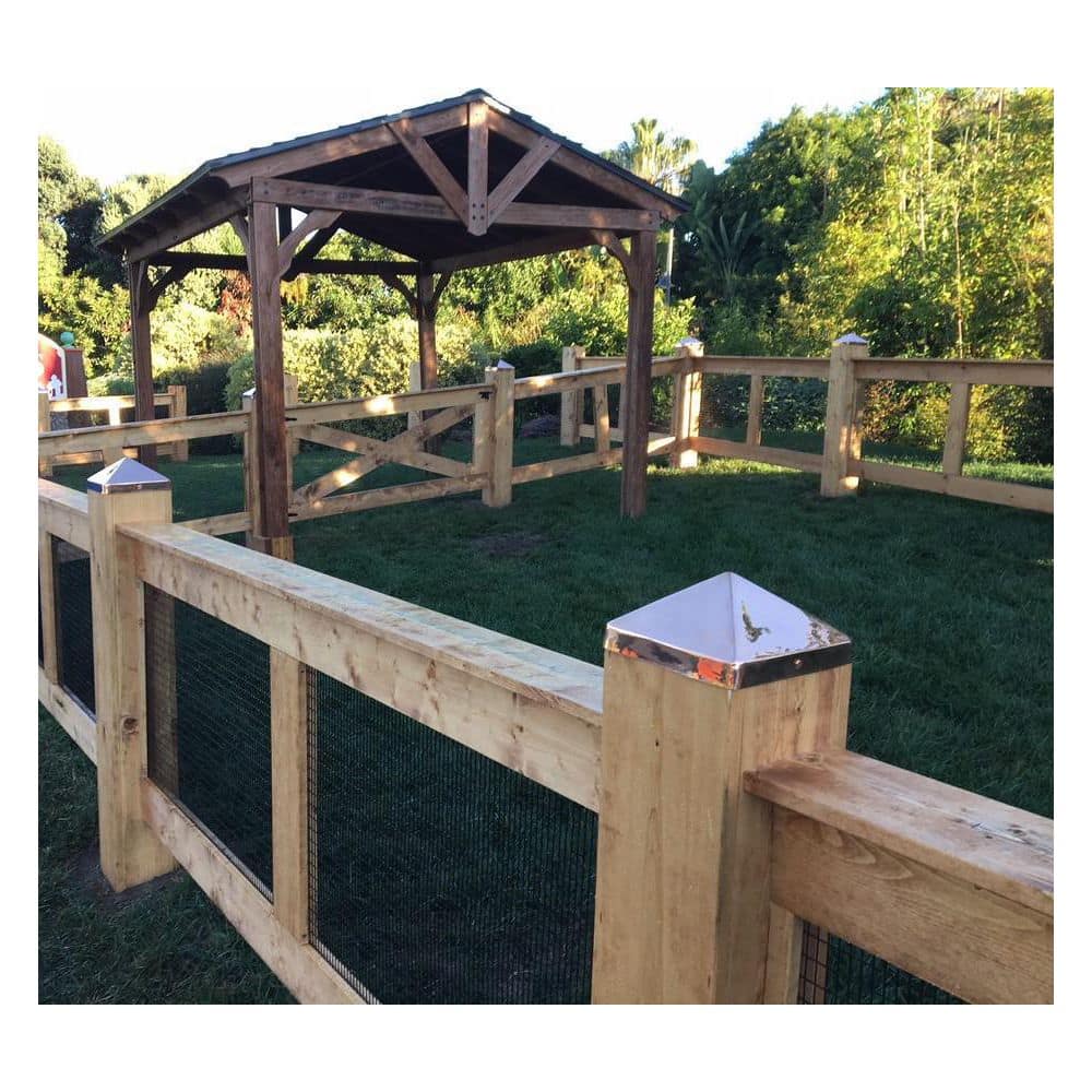 Protectyte 6 in. x 6 in. Copper Pyramid Slip Over Fence Post Cap