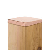 Protectyte 8 in. x 8 in. Copper Flat Top Slip Over Fence Post Cap with 3/4 in. Lip and Screws