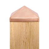 Protectyte NOMINAL 8 in. x 8 in. Pyramid Slip Over Copper Fence Post Cap