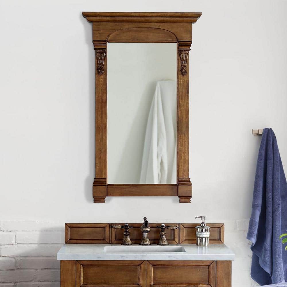 James Martin Vanities Brookfield 26" x 42" Rectangular Bathroom Vanity Mirror in Country Oak
