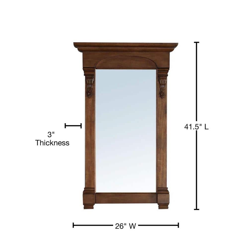 James Martin Vanities Brookfield 26" x 42" Rectangular Bathroom Vanity Mirror in Country Oak