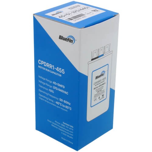 Bluefin CPDRR1-455 capacitor - alternate view (Product Type: Capacitor; Voltage: 440/370V)