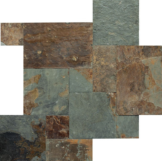 Daltile Natural Stone Collection Mongolian Spring 12 in. x 12 in. Slate Floor and Wall Tile (10 sq. ft. / case)