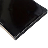 Lancaster Noir Black 3x12 Polished Ceramic Subway Tile for Walls