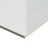 Fortunato Amani Gray and Calacatta White 12x12 Polished Porcelain Checkerboard Tile