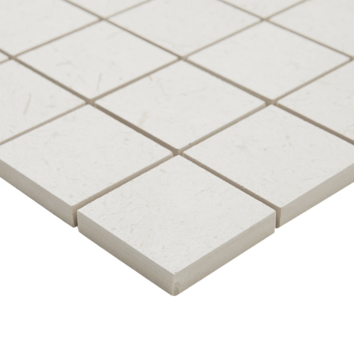 Hikari Chalk White 2x2 Matte Porcelain Mosaic Tile - Lux Tile