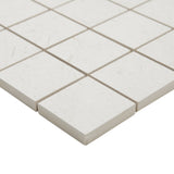 Hikari Chalk White 2x2 Matte Porcelain Mosaic Tile - Lux Tile