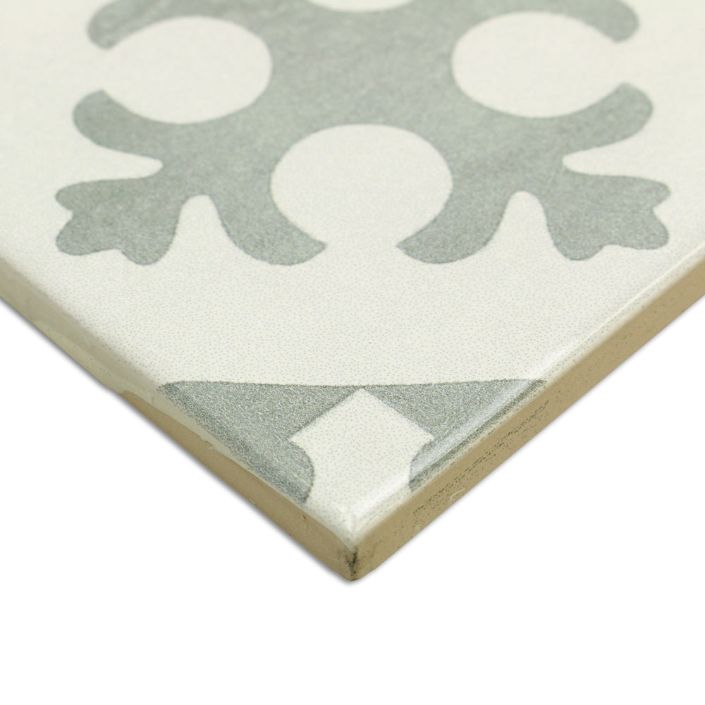 Santa Monica Cold Deco Gray 4x12 Polished Ceramic Wall Tile