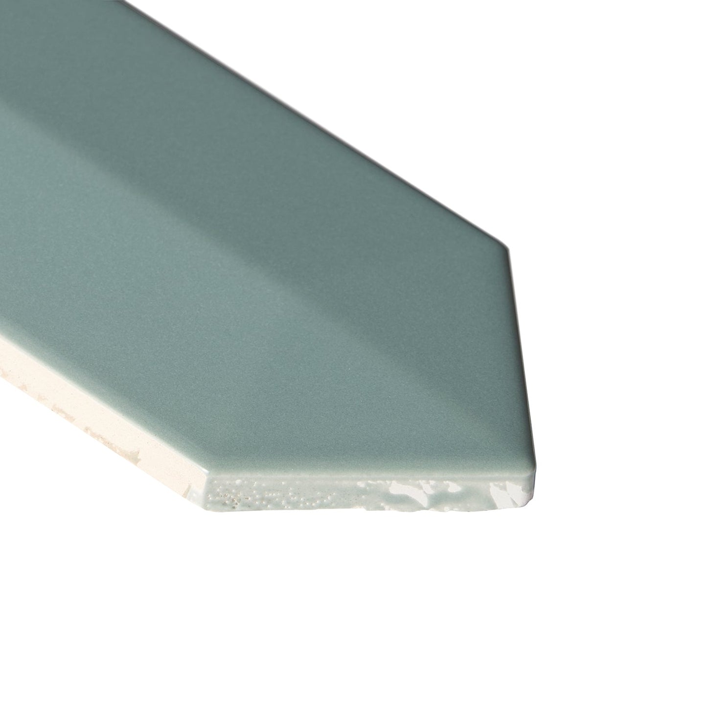 Kent Jade Green 3D Picket Polished Ceramic Wall Tile - Lux Tile
