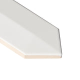 Kent White 3D Picket Polished Ceramic Wall Tile - 2x13