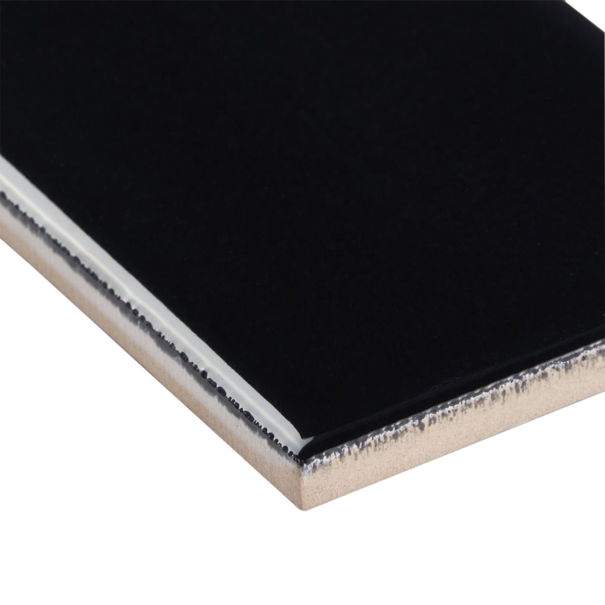 Park Hill Black 3x6 Polished Porcelain Subway Tile - Tilebar