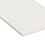 Lux Tile Monumental Mist White 4x12 Polished Porcelain Subway Tile