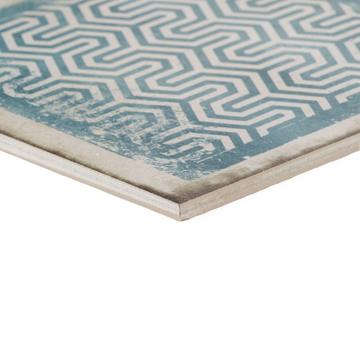 Los Lunas Deco Blue 8x8 Matte Porcelain Tile - Lux Tile