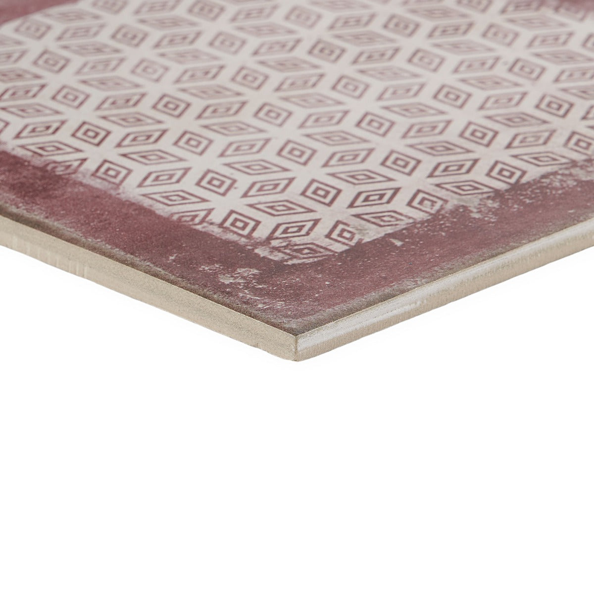 Los Lunas Deco Rose Pink 8x8 Matte Porcelain Tile - Lux Tile