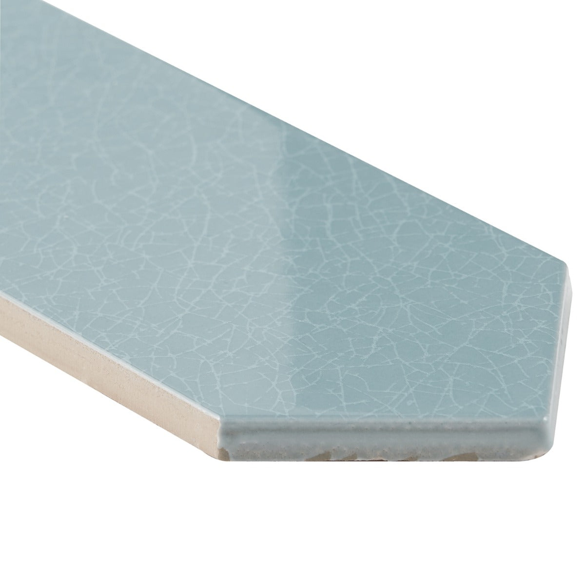Tehama Crackled Blue 3x12 Ceramic Tile - Lux Tile